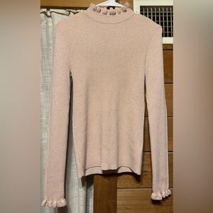 Express Shimmering Pink Knit Sweater